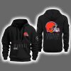 2025 Browns Crucial Catch Intercept Cancer Quarter Zip Hoodie