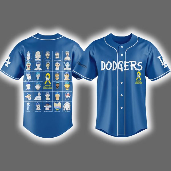 2025 Dodgers Childhood Cancer Awareness Night Jersey 2