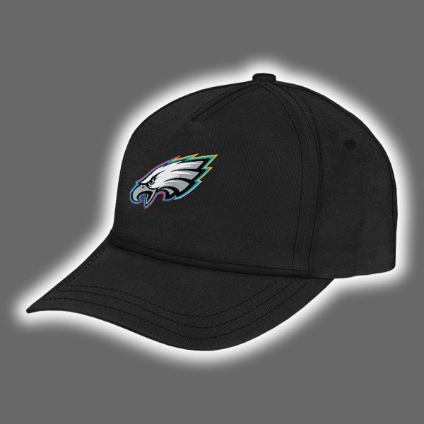 2025 Eagles Crucial Catch Intercept Cancer Quarter Zip Hoodie 2
