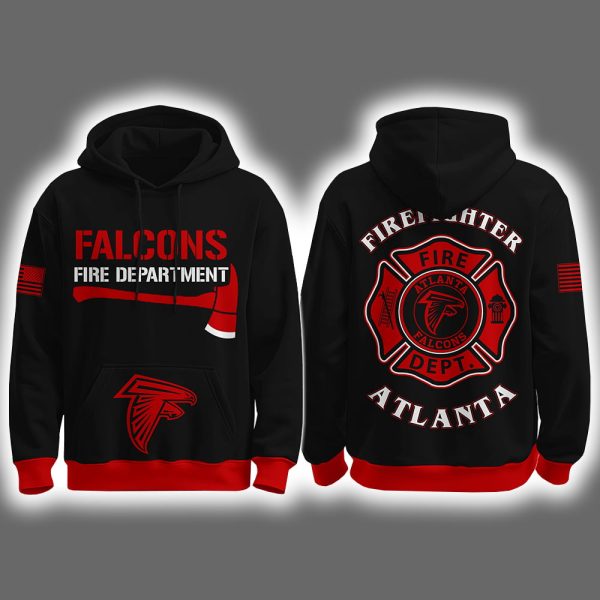 2025 Falcons Firefighter Appreciation Night Game Hoodie Joggers Cap