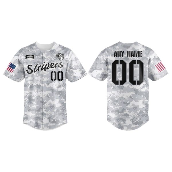 2025 Gwinnett Stripers Military Appreciation Night Camo Jersey