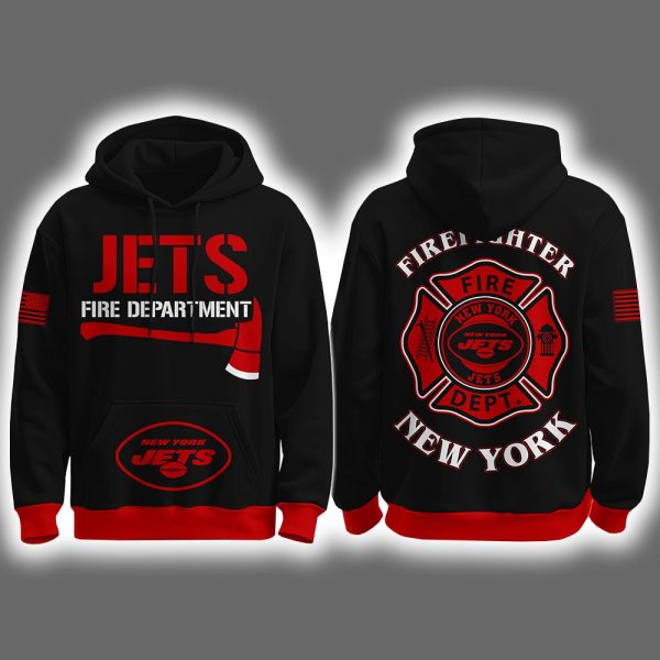 2025 Jets Firefighter Appreciation Night Game Hoodie Joggers Cap