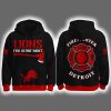 2025 Lions Firefighter Appreciation Night Game Hoodie Joggers Cap