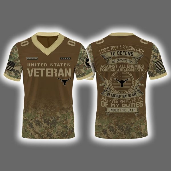 2025 Longhorns Happy Veterans Day Night Game Jersey