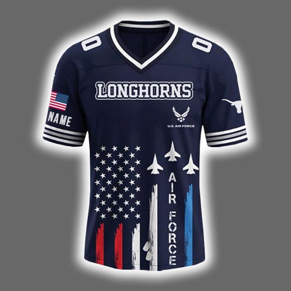 2025 Longhorns x Happy Birthday US Air Force Jersey 2