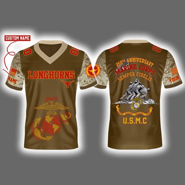 2025 Longhorns x USMC 250th Birthday Celebration Night Game Jersey