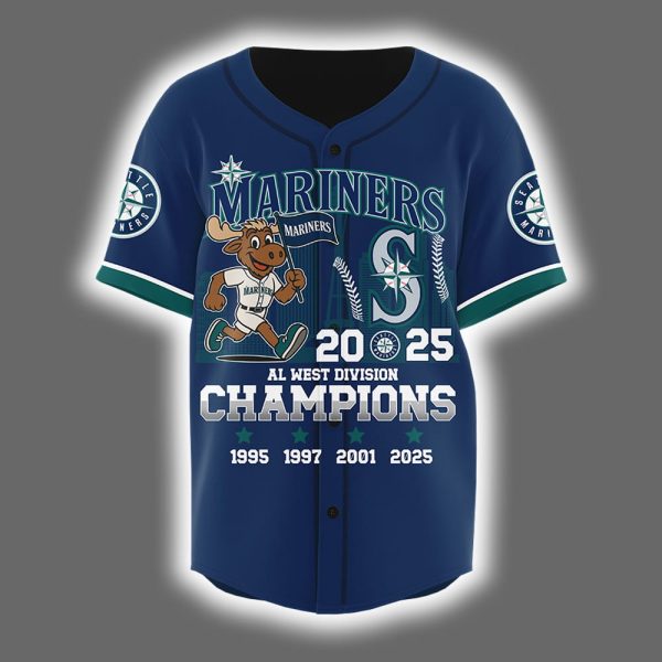 2025 Mariners AL West Division Champions Baseball Jersey