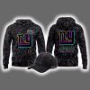 2025 NY Giants Crucial Catch Intercept Cancer Hoodie Cap