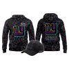 2025 NY Giants Crucial Catch Intercept Cancer Hoodie Cap 2