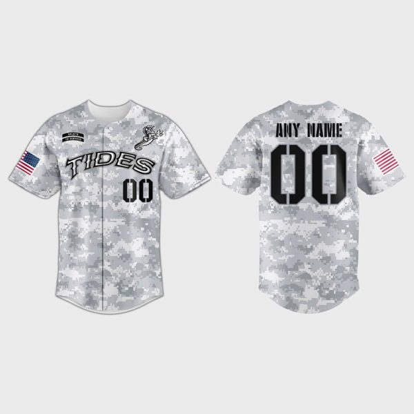 2025 Norfolk Tides Military Appreciation Night Camo Jersey