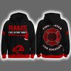 2025 Rams Firefighter Appreciation Night Game Hoodie Joggers Cap