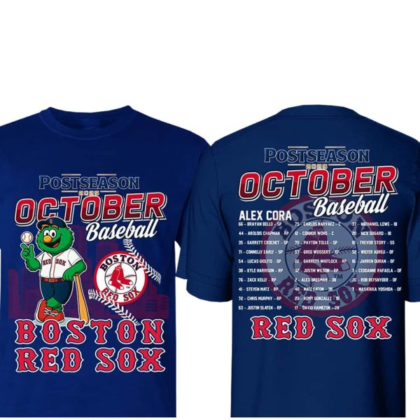 2025 Red Sox October Baseball Two Sided Shirt 2