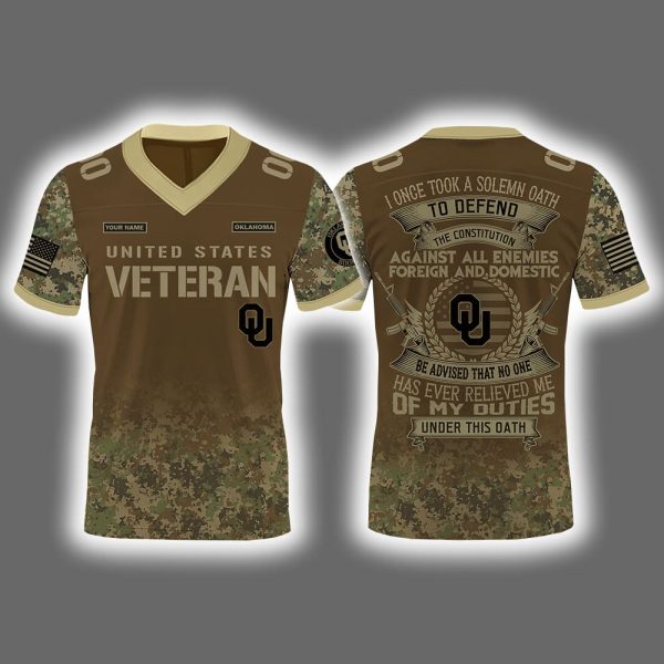 2025 Sooners Happy Veterans Day Night Game Jersey