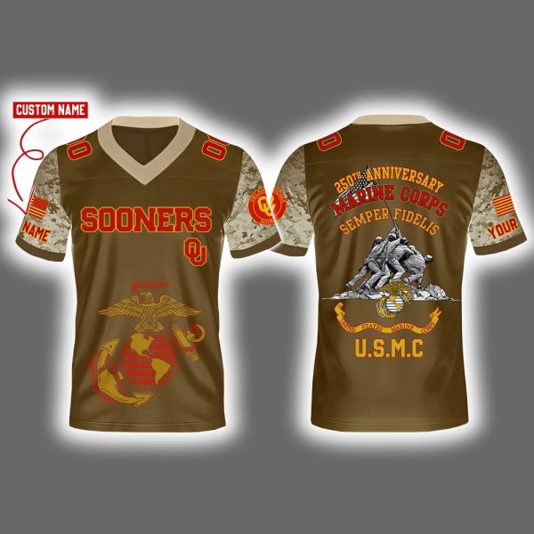 2025 Sooners x USMC 250th Birthday Celebration Night Game Jersey