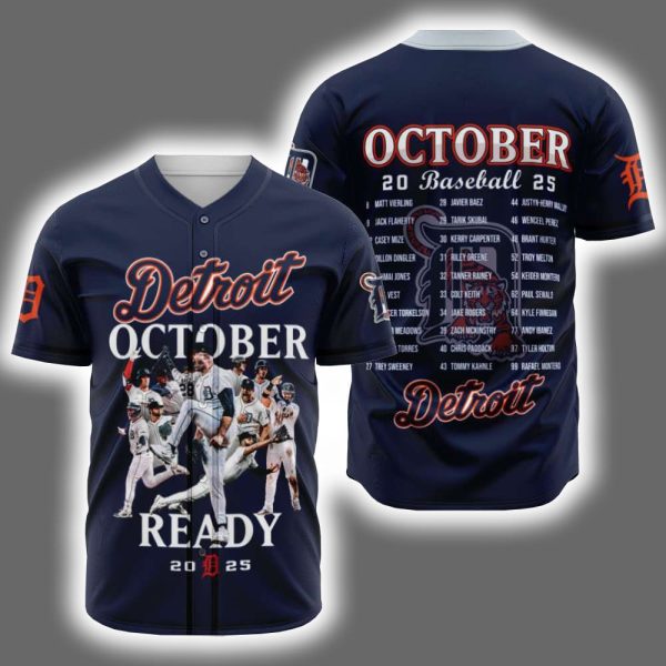 2025 Tigers October Ready Baseball Jersey
