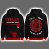 2025 Titans Firefighter Appreciation Night Game Hoodie Joggers Cap