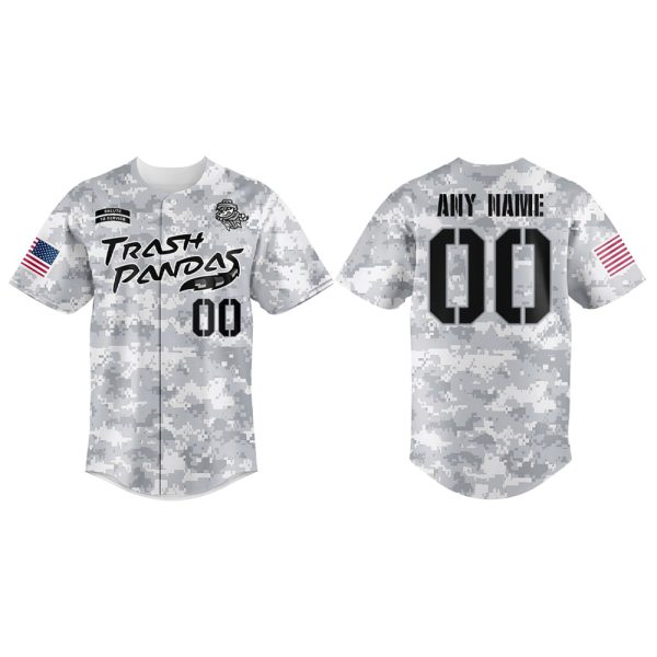 2025 Trash Pandas Military Appreciation Night Camo Jersey