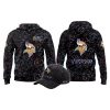 2025 Vikings Crucial Catch Intercept Cancer Hoodie Cap 2