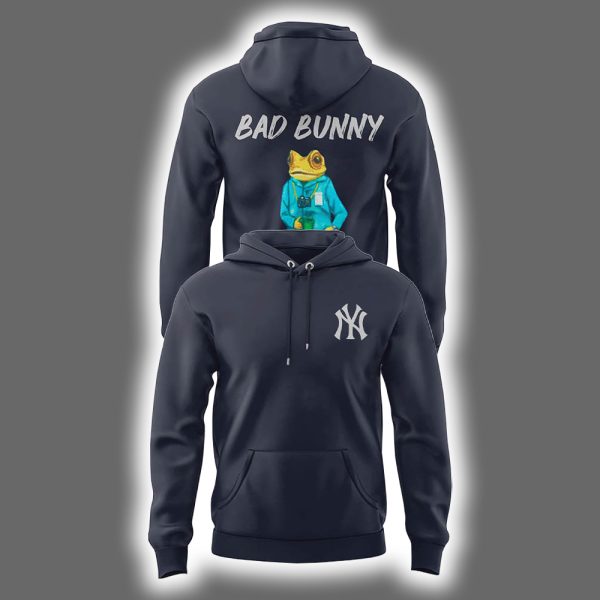 2025 Yankees x Bad Bunny Hoodie Joggers Cap 2