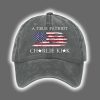 A True Patriot Charlie Kirk USA Flag Print Hat