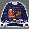 All Aboard The Trump Sleigh Ugly Christmas Sweater