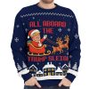 All Aboard The Trump Sleigh Ugly Christmas Sweater 2