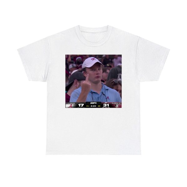 Angry Alabama Fan Flipped The Bird Shirt