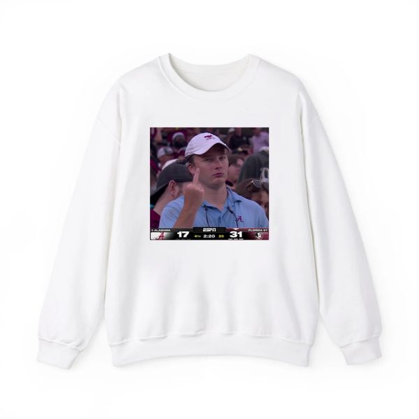 Angry Alabama Fan Flipped The Bird Shirt 2