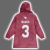 Arizona Budda Baker 3 Football Blanket Hoodie 3