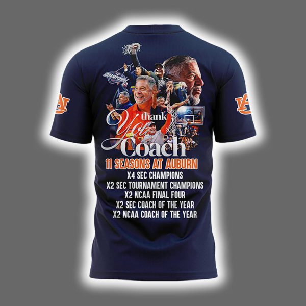 Auburn Thank You For The Memories Coach Bruce Pearl Shirt 3