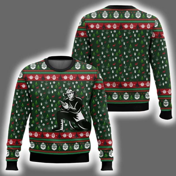 Awesome Firefighter Christmas Ugly Sweater
