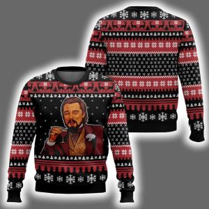 Retro Leonardo Dicaprio Meme Ugly Christmas Sweater