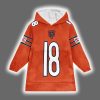 Bears Caleb Williams 18 Football Unisex Blanket Hoodie 2