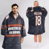 Bears Williams 18 Monsters Of The Midway Football Unisex Blanket Hoodie 2