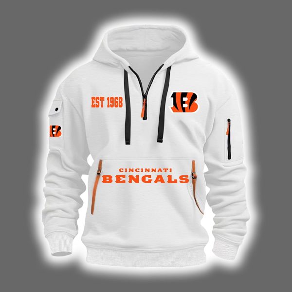 Bengals Est 1968 Quarter Zip Hoodie 2