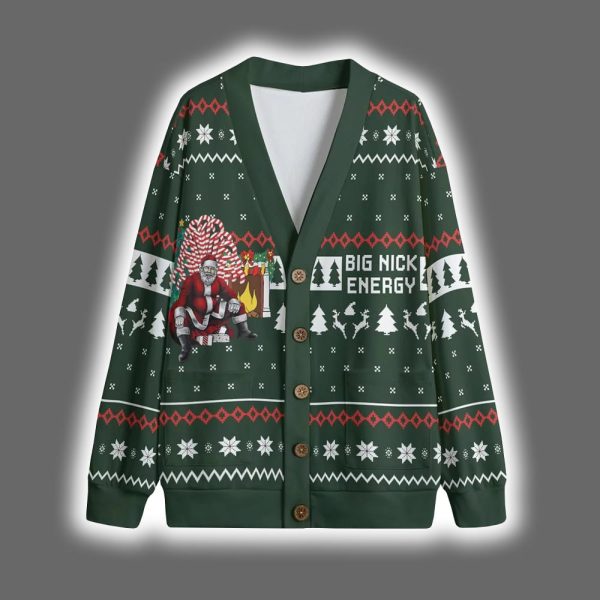 Big Nick Energy Santa Christmas Cardigan