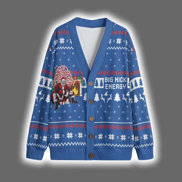Big Nick Energy Santa Christmas Cardigan 3 1
