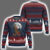 Bigfoot Santa Hat Sasquatch Loves Rock On Ugly Christmas Sweater
