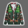 Bigfoot Walking Bulldog Christmas Cardigan