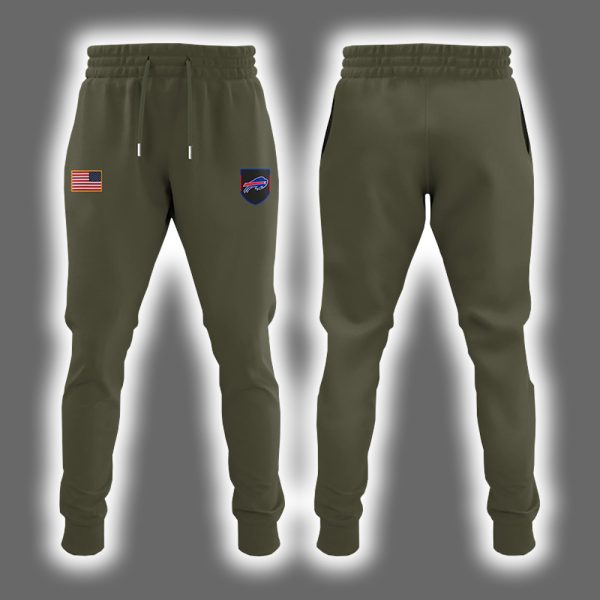 Bills 2025 Salute To Service Hoodie Joggers Cap 3
