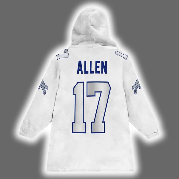 Bills Mafia Josh Allen 17 Football Unisex Blanket Hoodie 3
