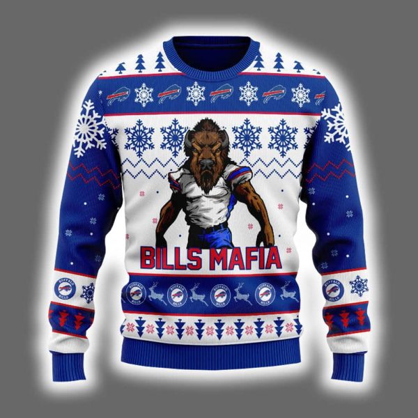 Bills Mafia Lets Go Bills Ugly Christmas Sweater 2