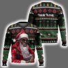 Black Gangster Santa Custom Ugly Christmas Sweater
