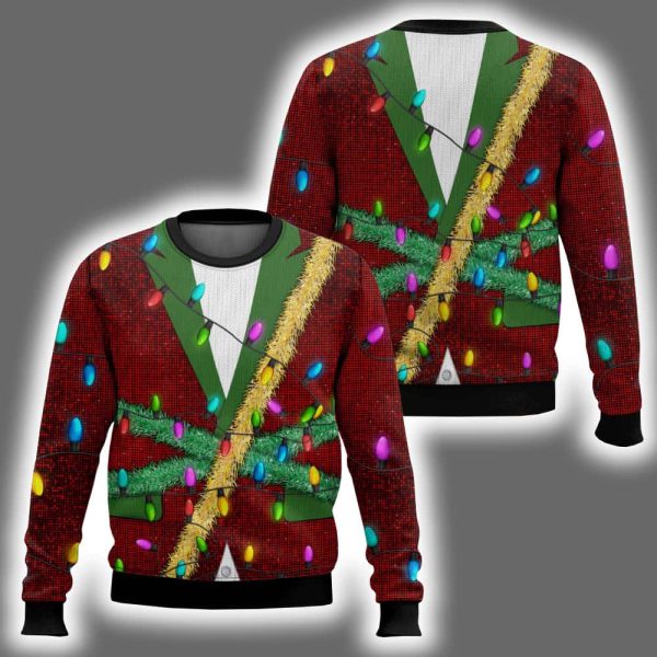 Blink Blink Santa Claus Ugly Christmas Sweater