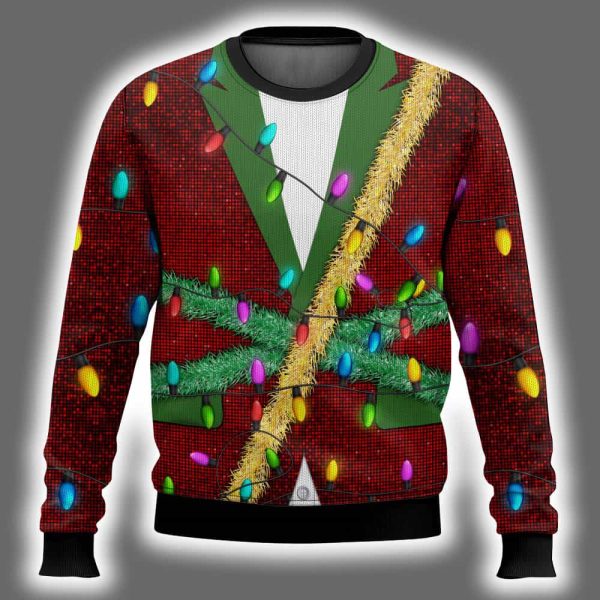 Blink Blink Santa Claus Ugly Christmas Sweater 2