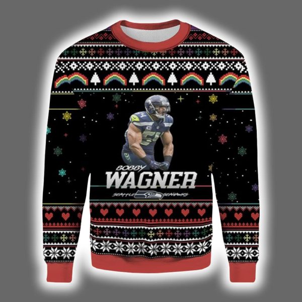 Bobby Wagner Seahawks Ugly Christmas Sweater