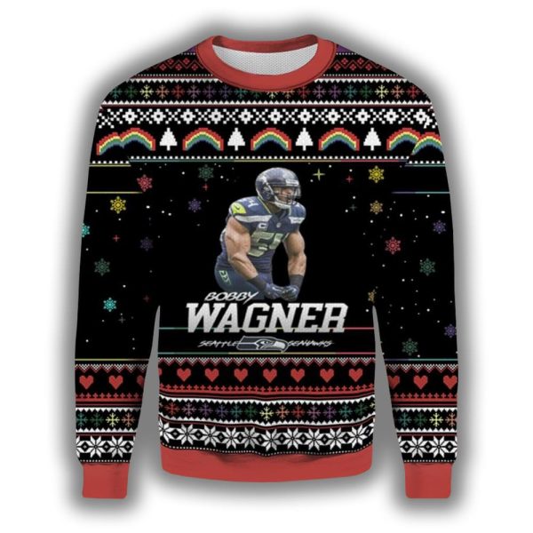 Bobby Wagner Seahawks Ugly Christmas Sweater 2