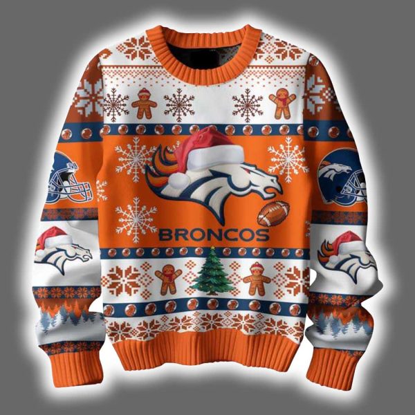 Broncos They Not Like Us Ugly Christmas Sweater 2