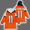 Broncos Troy Franklin 11 Football Blanket Hoodie