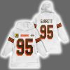 Browns Captain Myles Garrett 95 Football Blanket Hoodie